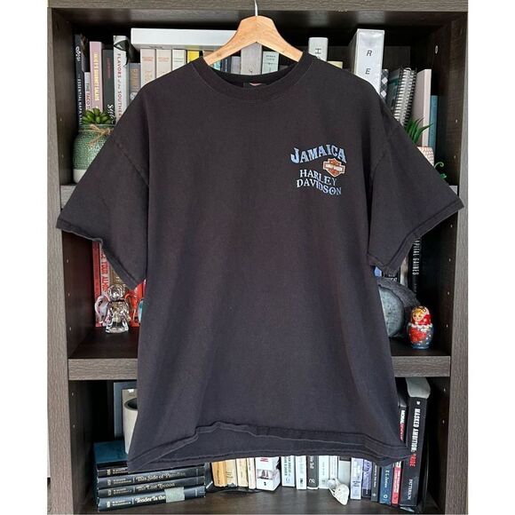 Harley Davidson Motor Cycles Jamaica Black Cotton T-Shirt XL - Picture 2 of 7